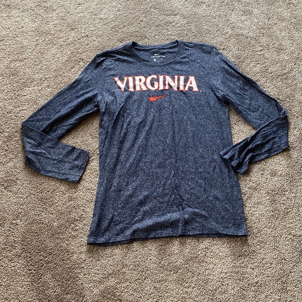 Nike Virginia Cavaliers Long Sleeve Tee UVA Logo Graphic SIZE S